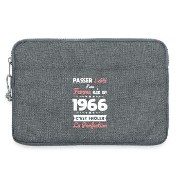 Geboren 1966 – Perfektion nahe - Laptoptasche 13" - Grau meliert - Vorne