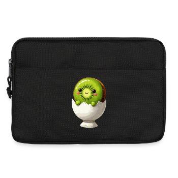 Sourire au kiwi en coquille d’œuf - Sacoche pour ordinateur portable 13 pouces - noir - Devant