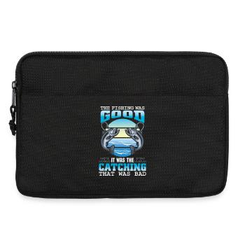 Angler Fischer Petrijünger Spruch Angeln Lustig - Laptoptasche 13" - Schwarz - Vorne