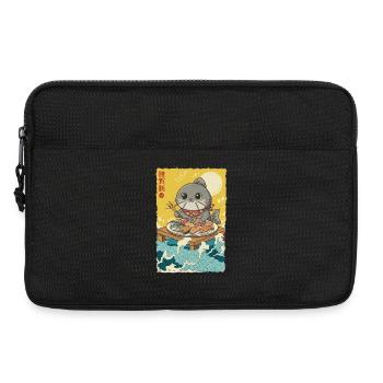 Poissons Chats Kawaii - Sacoche pour ordinateur portable 13 pouces - noir - Devant
