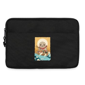 Sushi de la mer du Nord au phoque de Kawaii - Sacoche pour ordinateur portable 13 pouces - noir - Devant