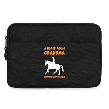 Eine reitende Großmutter - Laptoptasche 13" - Schwarz - Vorne
