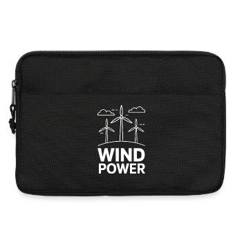  Wind Power Windkraft Erneuerbare Energie - Laptoptasche 13" - Schwarz - Vorne