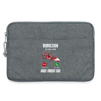 Le bobsleigh appelle - Sacoche pour ordinateur portable 13 pouces - gris chiné - Devant