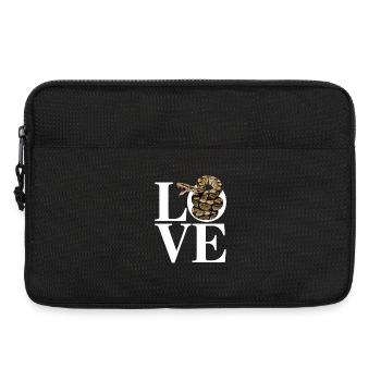 Königspython Schlangen LOVE Terrarium Python - Laptoptasche 13" - Schwarz - Vorne