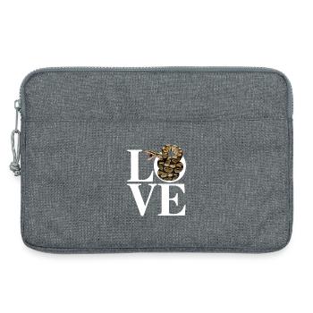 Königspython Schlangen LOVE Terrarium Python - Laptoptasche 13" - Grau meliert - Vorne