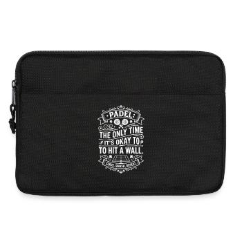 Padel Wall Hit – Time to Hit the Wall - Laptop bag 13" - black - Front