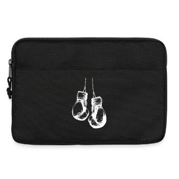 Boxhandschuhe in weiss Design Boxclub Boxer - Laptoptasche 13" - Schwarz - Vorne