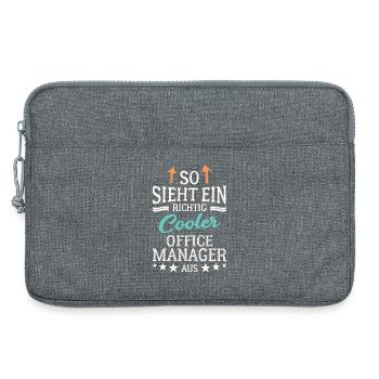 Cooler Office Manager  Teamführung Büro - Laptoptasche 13" - Grau meliert - Vorne
