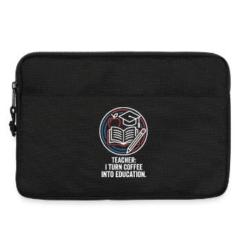 Teacher I Turn Coffee Into Education - Laptoptasche 13" - Schwarz - Vorne