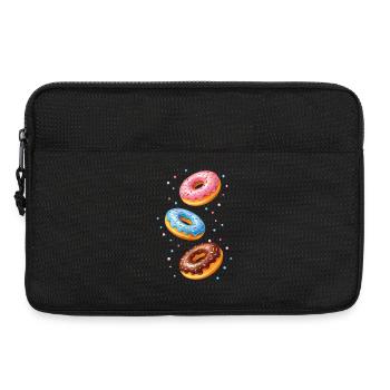 Colorful Donuts Illustration Set - Laptop bag 13" - black - Front