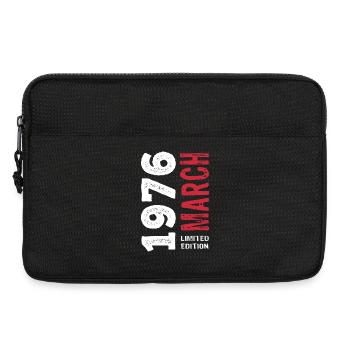 Limited Edition March 1976 Geburtstag Geschenk - Laptoptasche 13" - Schwarz - Vorne