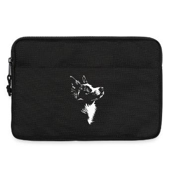 Border Collie Silhouette Herding Dogs Dogs Wilsigns - Laptop bag 13" - black - Front