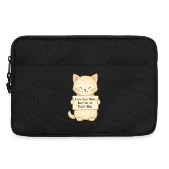 Chat mignon : Je t’aime Maman Mais je suis du côté de Papa - Sacoche pour ordinateur portable 13 pouces - noir - Devant