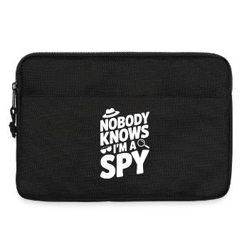 Niemand weiß, dass ich ein Spion bin - Laptoptasche 13" - Schwarz - Vorne
