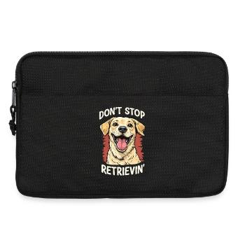 Lustiges Vintage Retriever Hund Geschenk - Laptoptasche 13" - Schwarz - Vorne