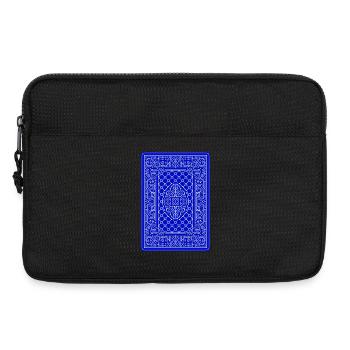 Carte à jouer géométrique Art Bleu - Sacoche pour ordinateur portable 13 pouces - noir - Devant
