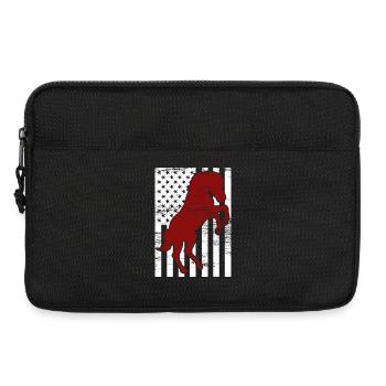 4. Juli USA Reiten - Laptoptasche 13" - Schwarz - Vorne