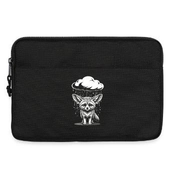 Fennec Desert Fox - Emotional Retro Motif - Laptop bag 13" - black - Front