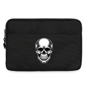 Conception de crâne pour fans de rock et de metal - Sacoche pour ordinateur portable 13 pouces - noir - Devant