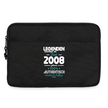 18. Geburtstag - Legenden wurden im Juni 2008 - Laptoptasche 13" - Schwarz - Vorne