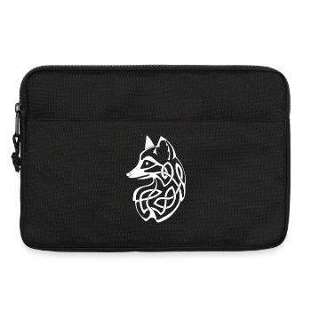 Weißer Keltischer Fuchs - Laptoptasche 13" - Schwarz - Vorne