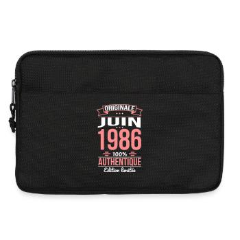 Anniversaire 40 ans - Originale - Juin 1986 - Sacoche pour ordinateur portable 13 pouces - noir - Devant