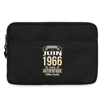 Anniversaire 60 ans - Original - Juin 1966 - Sacoche pour ordinateur portable 13 pouces - noir - Devant