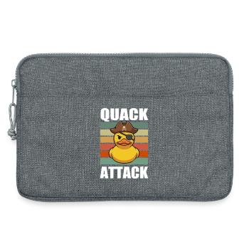 Attaque du Canard Pirate : Coin - Sacoche pour ordinateur portable 13 pouces - gris chiné - Devant