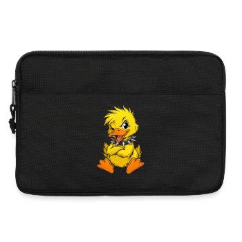 Cute and bold duck - Laptop bag 13" - black - Front