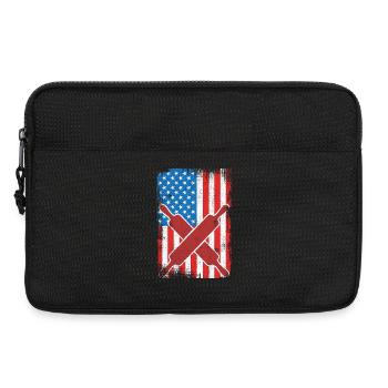 Drapeau Baking USA - Sacoche pour ordinateur portable 13 pouces - noir - Devant