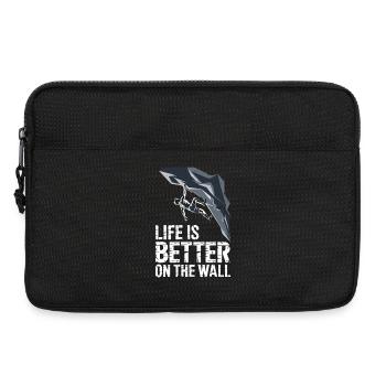  Klettern Life Is Better On The Wall Bouldern - Laptoptasche 13" - Schwarz - Vorne