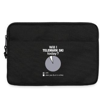 Telemark Ski Funny Skiing Today Diagramm - Laptoptasche 13" - Schwarz - Vorne