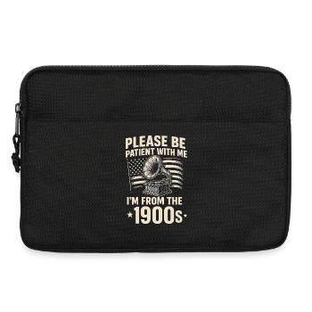 Vintage 1900s Gramophone - Laptop bag 13" - black - Front