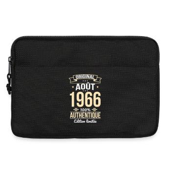 Anniversaire 60 ans - Original - Août 1966 - Sacoche pour ordinateur portable 13 pouces - noir - Devant