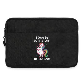 Pastel Unicorn Gym Humor Butt stuff sexy - Laptop bag 13" - black - Front