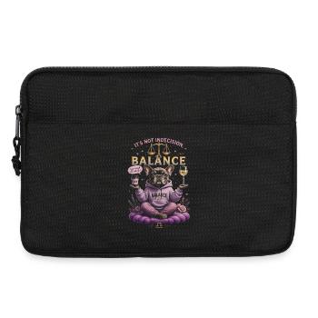 Humour Zen du Bouledogue - Zodiaque Balance - Sacoche pour ordinateur portable 13 pouces - noir - Devant