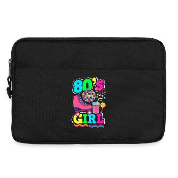 Retour rétro au design vintage des années 80 - Sacoche pour ordinateur portable 13 pouces - noir - Devant