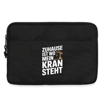  Zuhause Ist Wo Mein Kran Steht Kranfahrer Baukran - Laptoptasche 13" - Schwarz - Vorne