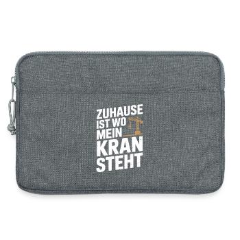  Zuhause Ist Wo Mein Kran Steht Kranfahrer Baukran - Laptoptasche 13" - Grau meliert - Vorne