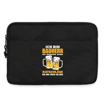 Bauherr Keine Ratschläge Hol mir lieber ein Bier - Laptoptasche 13" - Schwarz - Vorne