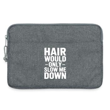 Hair Would Only Slow Me Down - Laptop bag 13" - heather grey - Front