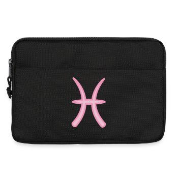 Sternzeichen der Fische Pastellrosa - Laptoptasche 13" - Schwarz - Vorne