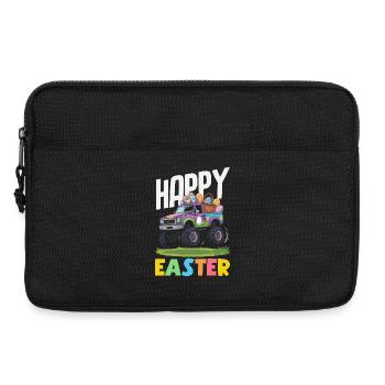 Frohe Ostern Süßer Osterhase Eiersuche Ostereier - Laptoptasche 13" - Schwarz - Vorne