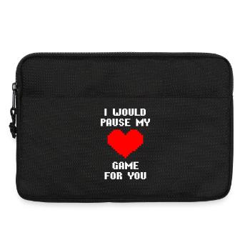 I Would Pause My Game For You Gamer-Liebe Herz - Laptoptasche 13" - Schwarz - Vorne