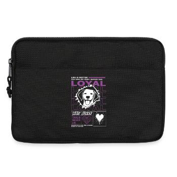 Loyal Dog Best Buddy Typografie - Laptoptasche 13" - Schwarz - Vorne