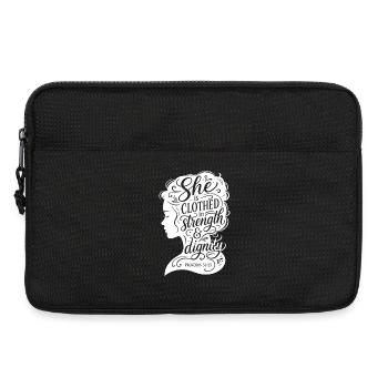 She is clothed in strength & dignity - Laptoptasche 13" - Schwarz - Vorne