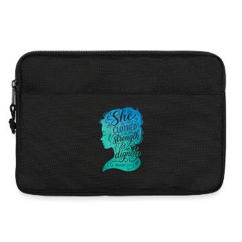 She is clothed in strength & dignity - Laptoptasche 13" - Schwarz - Vorne
