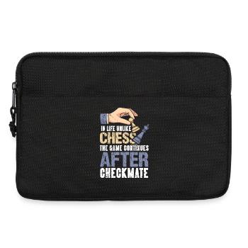 Schach Schachspieler Schachbrett - Laptoptasche 13" - Schwarz - Vorne
