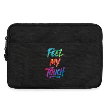 Feel My Touch Colorful Text Painting Print - Laptop bag 13" - black - Front